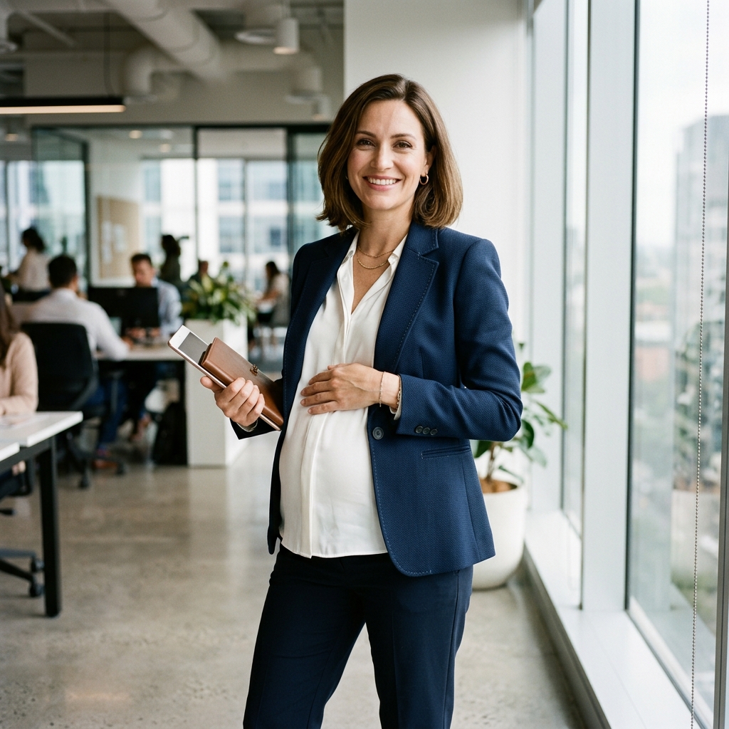 Tenue bureau femme enceinte blazer maternite